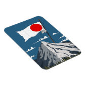 Japanse Vlag Reisposter Magneet (Rechterzijde)