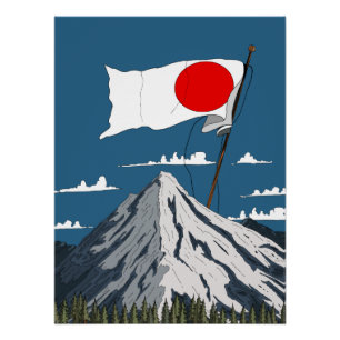 Japanse Vlag Reisposter Perfect Poster