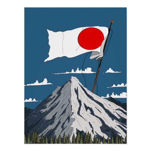 Japanse Vlag Reisposter Perfect Poster (Voorkant)