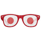 Japanse vlag retro zonnebril (Voorkant)