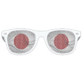 Japanse vlag retro zonnebril (Voorkant)