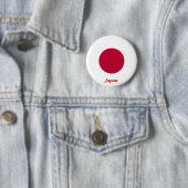 Japanse vlag ronde button 5,7 cm (In situ)