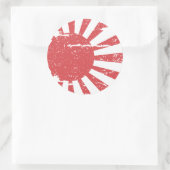 japanse vlag ronde sticker (Tas)