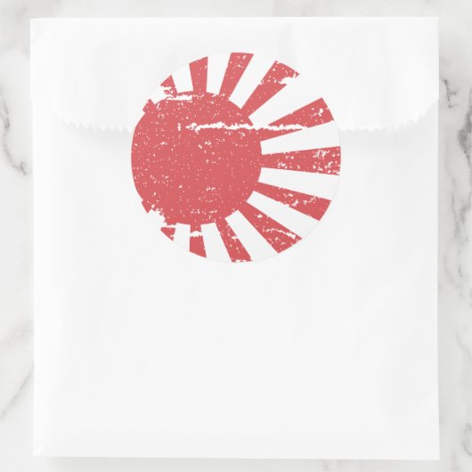 japanse vlag ronde sticker (Tas)
