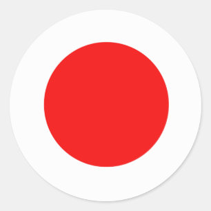 Japanse vlag ronde sticker