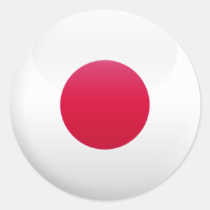 Japanse vlag ronde sticker
