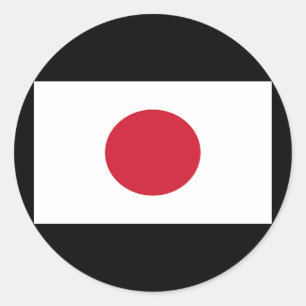 Japanse vlag ronde sticker