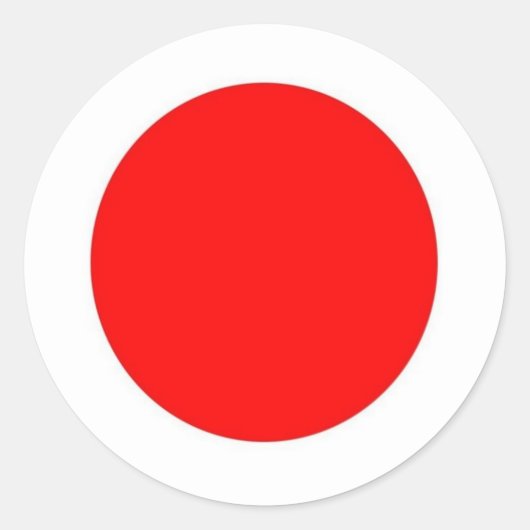Japanse vlag ronde sticker (Voorkant)