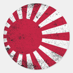 Japanse vlag ronde sticker