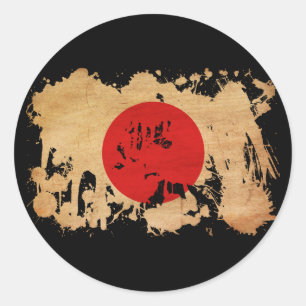 Japanse vlag ronde sticker