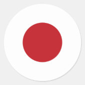 Japanse vlag ronde sticker (Voorkant)