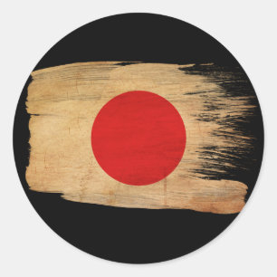 Japanse vlag ronde sticker
