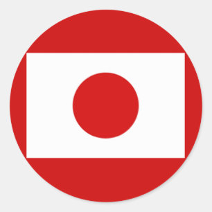 Japanse vlag ronde sticker