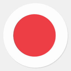 Japanse vlag ronde sticker
