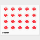 Japanse vlag ronde sticker (Vel)