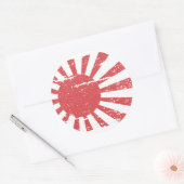 japanse vlag ronde sticker (Envelop)