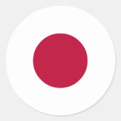 Japanse vlag ronde sticker (Voorkant)
