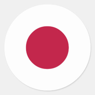 Japanse vlag ronde sticker