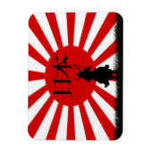 Japanse Vlag & Samurai Warrior Nippon Magnet Magneet (Verticaal)