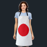 Japanse vlag schort<br><div class="desc">"Patriottische" apron</div>