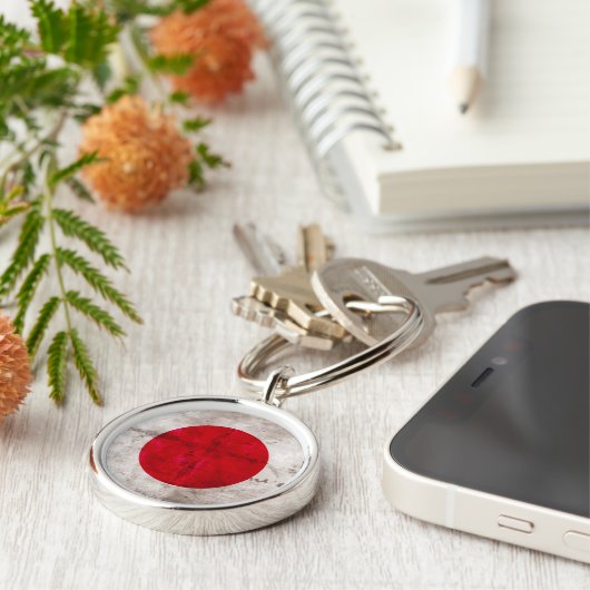 Japanse vlag sleutelhanger (Zijkant)