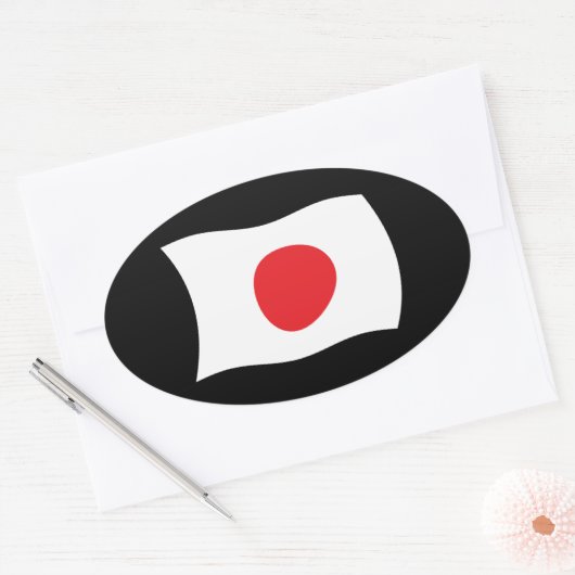 Japanse vlag Sticker (Envelop)