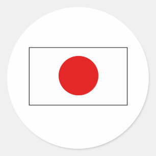 Japanse vlag T-shirts en geschenken Ronde Sticker