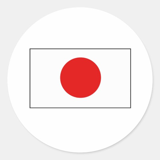 Japanse vlag T-shirts en geschenken Ronde Sticker (Voorkant)