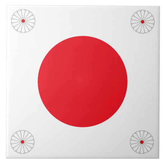Japanse vlag tegeltje (Voorkant)