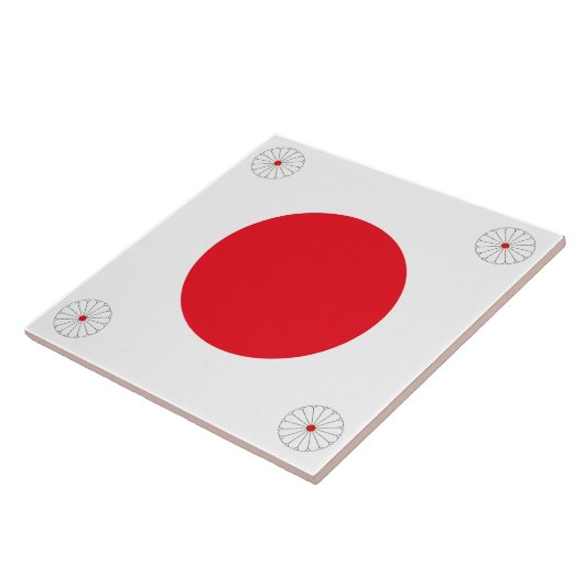 Japanse vlag tegeltje (Zijkant)