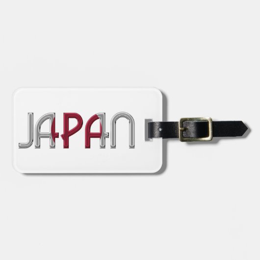Japanse vlag Typografie Souvenir Bagagelabel (Voorkant horizontaal)