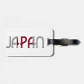 Japanse vlag Typografie Souvenir Bagagelabel (Achterkant horizontaal)