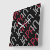 Japanse vlag Typografie Vierkante Klok (Hoek)