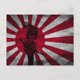 Japanse vlag van Samurai Briefkaart