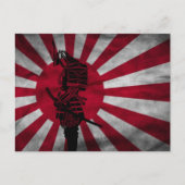 Japanse vlag van Samurai Briefkaart (Voorkant)