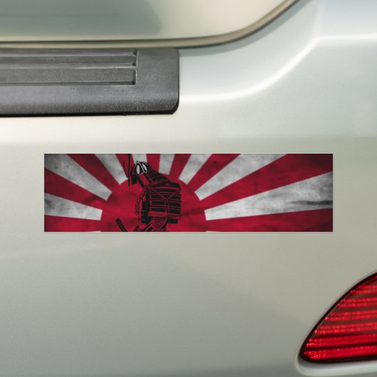 Japanse vlag van Samurai Bumpersticker (Op auto)