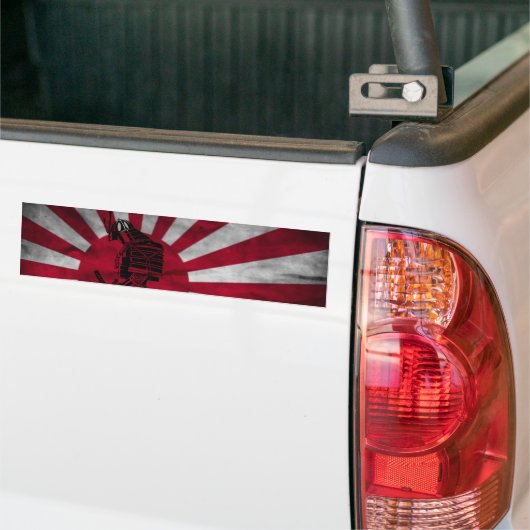 Japanse vlag van Samurai Bumpersticker (Op Truck)