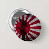 Japanse vlag van Samurai Ronde Button 5,7 Cm (Voorkant /achterkant)