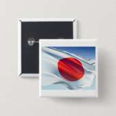 Japanse vlag vierkante button 5,1 cm (Voorkant /achterkant)