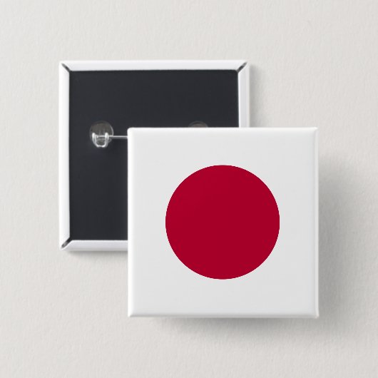 Japanse vlag vierkante button 5,1 cm (Voorkant /achterkant)