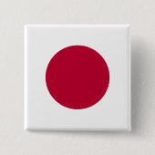 Japanse vlag vierkante button 5,1 cm (Voorkant)