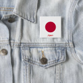 Japanse vlag vierkante button 5,1 cm (In situ)