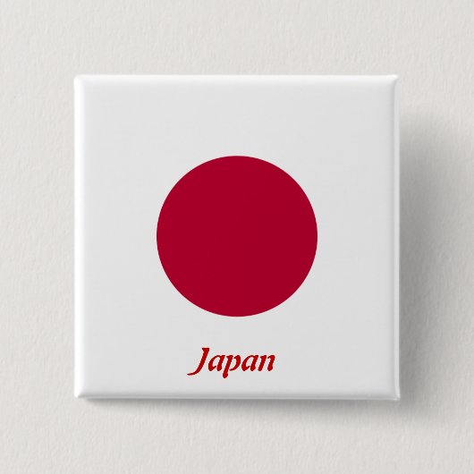 Japanse vlag vierkante button 5,1 cm (Voorkant)