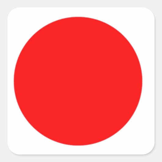 Japanse vlag vierkante sticker (Voorkant)