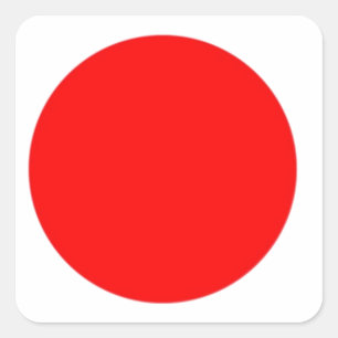 Japanse vlag vierkante sticker