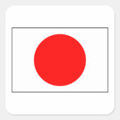 Japanse vlag vierkante sticker (Voorkant)