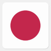 Japanse vlag vierkante sticker (Voorkant)