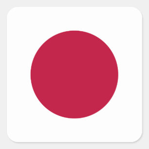 Japanse vlag vierkante sticker