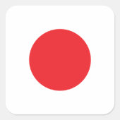 Japanse vlag vierkante sticker (Voorkant)