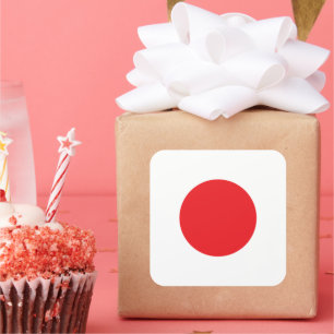 Japanse vlag vierkante sticker